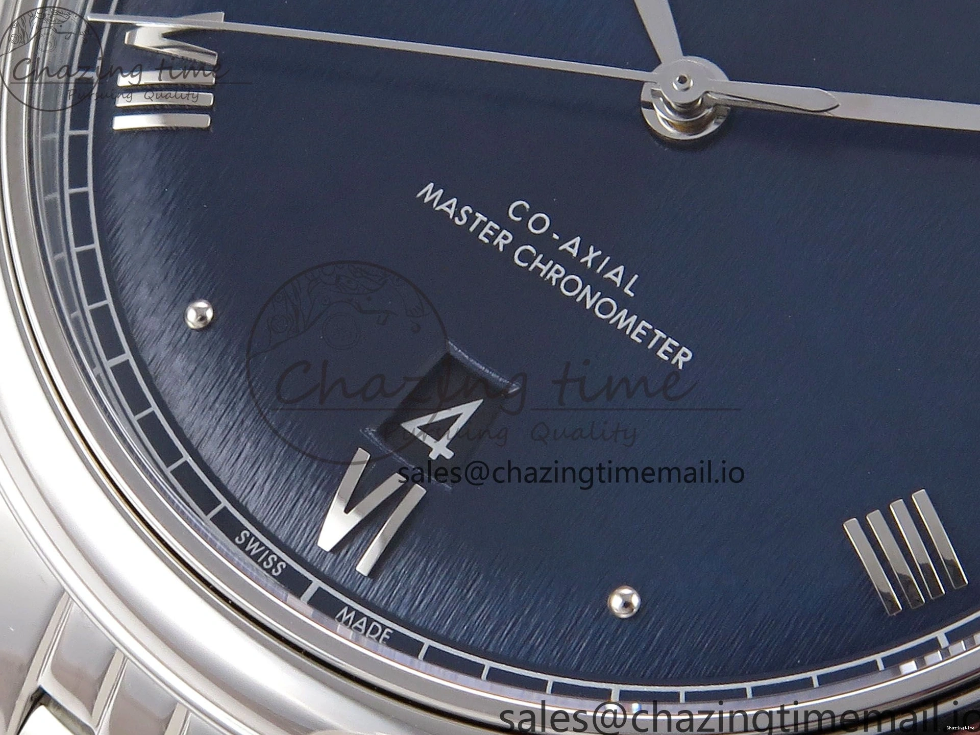 0225 Supportive De Ville Date SS VSF 1:1 Best Edition Blue Dial on SS Bracelet A 7700